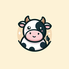 cute cow image vector