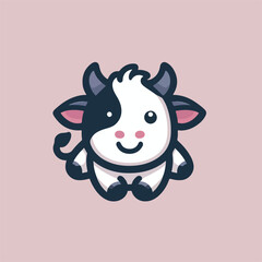 cute cow image vector