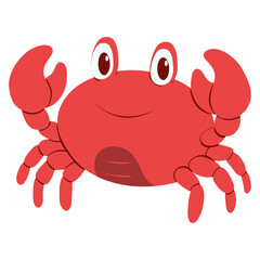 crab style color cute doodle illustration