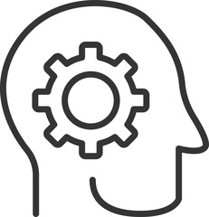 AI Thinking Vector Icon Stock Illustration