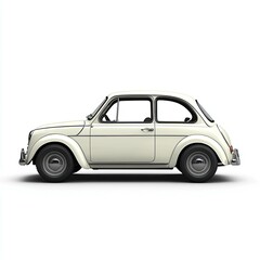 Fototapeta premium Cream Classic Car: A Timeless Vintage Automobile Ride