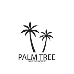 Palm tree summer logo template