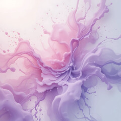 Pastel Pink and Purple Ink Splash Explosion