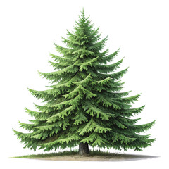 Christmas tree on white background, christmas tree isolated on white
