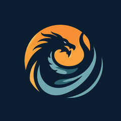 dragon logo vector