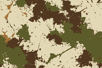 Abstract grunge camouflage, seamless texture, military camouflage pattern, Army or hunting dark khaki green camo clothes. Camouflage wallpaper for textile and fabric. Fashion camo style. Vector