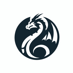 dragon logo vector