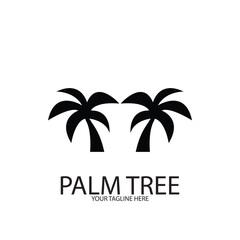 Palm tree summer logo template