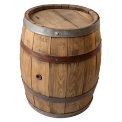 Obraz premium Wooden barrel on transparent background