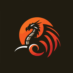 dragon logo vector