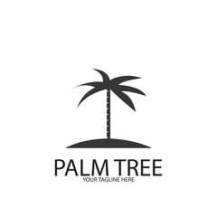 Obraz premium Palm tree summer logo template