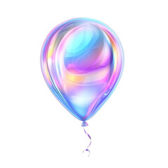 Iridescent balloon floating joyfully a dreamy pastel spectacle