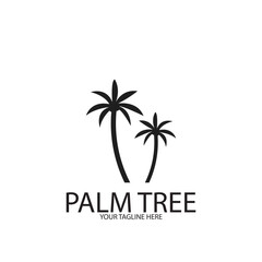 Palm tree summer logo template