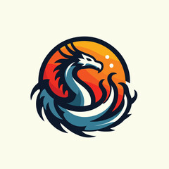 dragon logo vector