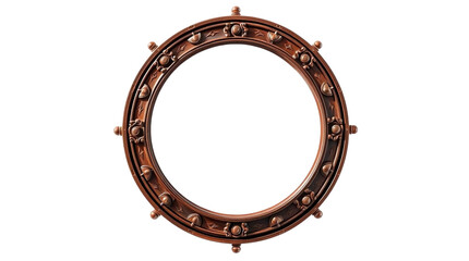antique porthole isolated on white background