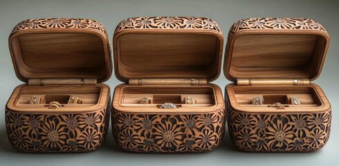 Laser Cut Wood laser cut box with ornaments 