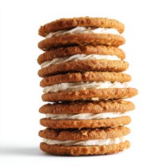 A stack of delicious oatmeal cream pies