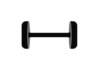 Minimalist dumbbell with one plate on each side. Clean vector icon for gym apps, fitness UI, or health infographics