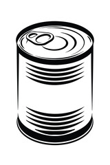 tin can isolated on white