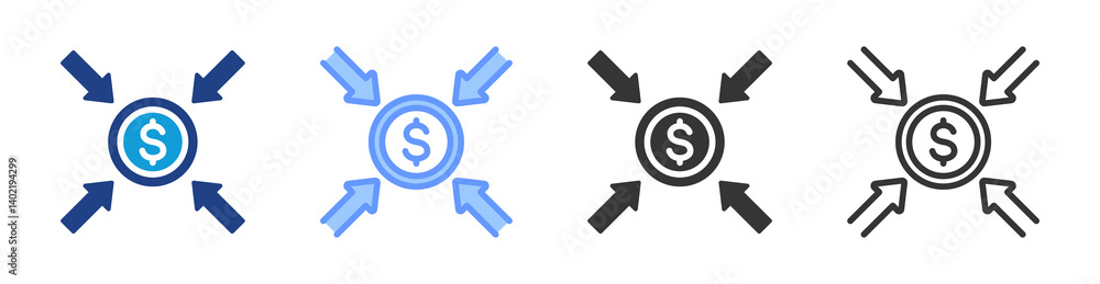 Poster bud suppression icon set multiple style collection