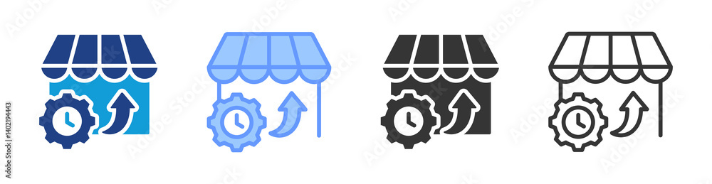 Poster virtual diagnosis icon set multiple style collection
