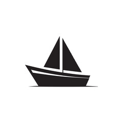 boat on white background vector illustration