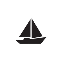 vector illustration of a sailing boat