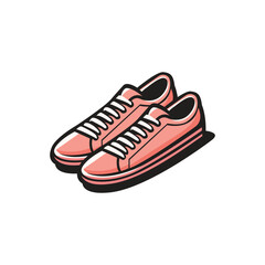Shoes sneaker logo template