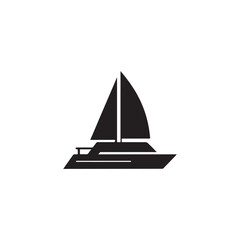sailboat on a white background