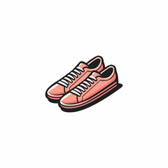 Shoes sneaker logo template