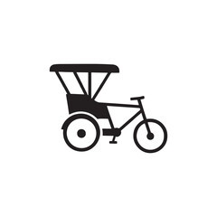 Rickshaw Icon Vector Illustration Symbol
