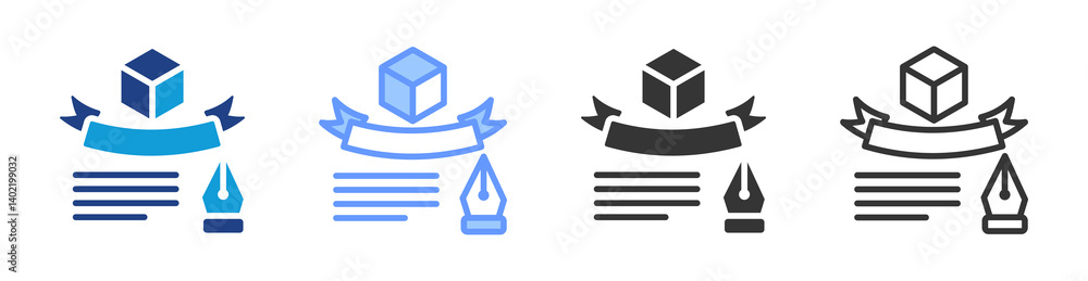 Poster Logo icon set multiple style collection