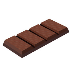 Chocolate Bar Snack Illustration Isolated on White Background