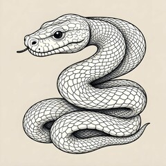 black and white rat snake