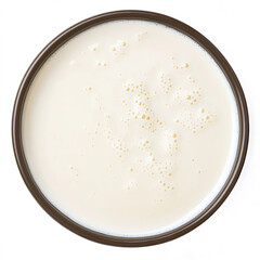 Smooth and creamy coconut milk pudding with a silky texture and a tropical coconut flavor, isolated white background, modern art style