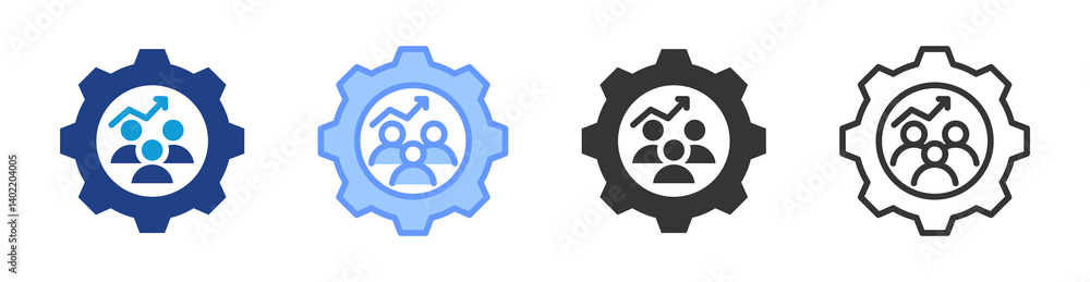 Poster Population Control icon set multiple style collection
