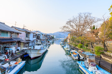 Fototapeta premium 春の吉原入江 京都府舞鶴市 Yoshihara Cove in Spring. Kyoto Pref, Maizuru City.