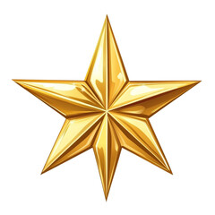 Obraz premium Golden star shining brightly award success celebration