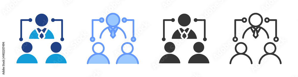 Poster Brokerage icon set multiple style collection