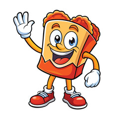 Obraz premium Happy food box mascot