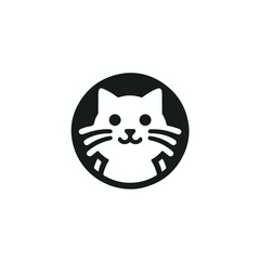cute cat logo vector