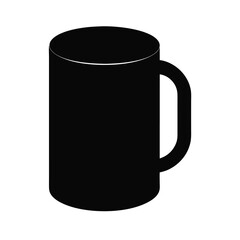 black mug isolated on white background