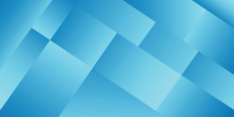 Obraz premium Abstract banner with a geometric design. Modern blue cubic background.