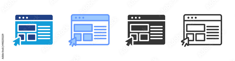 Aufkleber User Interface icon set multiple style collection