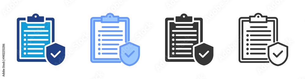 Poster informed consent icon set multiple style collection