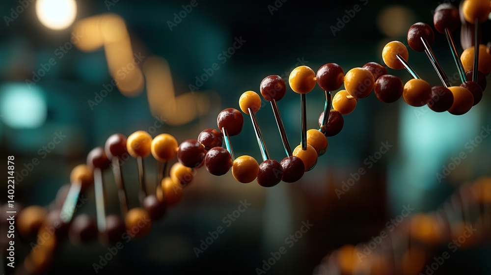 Poster fascinating dna model display in science laboratory
