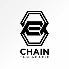 Logo design graphic concept creative premium vector stock image top sell connetcted two hexagon top down like block chain mosaic honey friendship cube