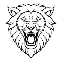 Obraz premium lion head vector