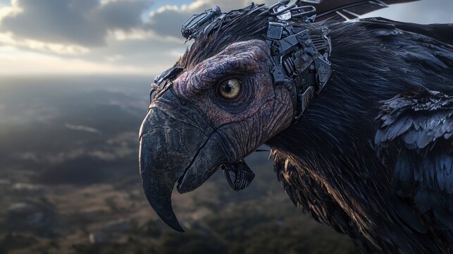 Majestic closeup of grud's beak and talons in stunning landscape nature photography outdoor adventure