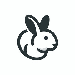rabbit logo vector